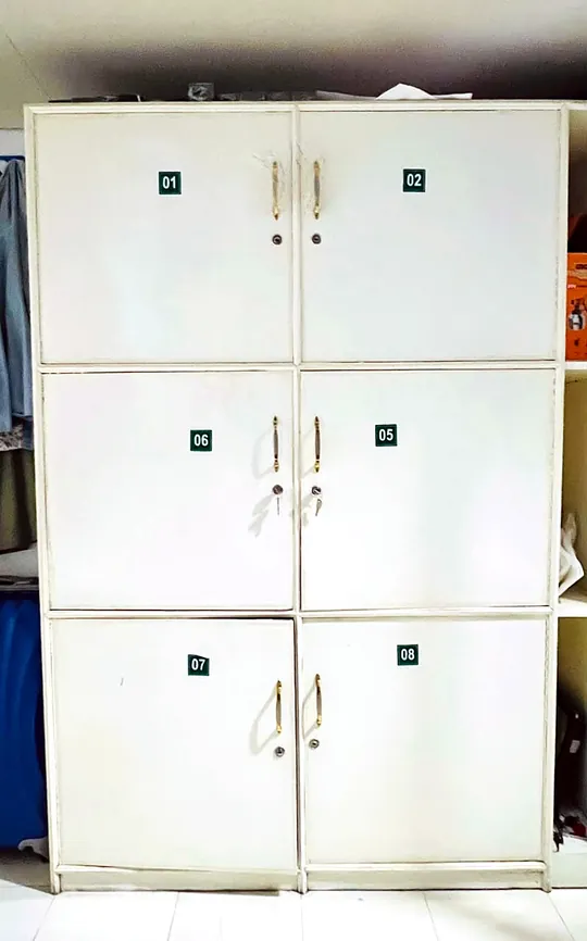 Numbered personal lockers